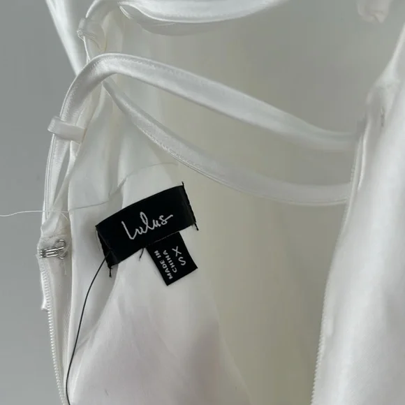 Lulus Modern Adoration White Satin Backless Lace-Up Maxi Dress - Picture 9 of 9